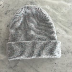 Wool alpaca blend beanie grey melange sample brand new